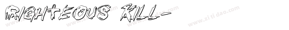 Righteous Kill字体转换